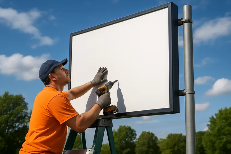 Installatie en onderhoud van buitenreclame