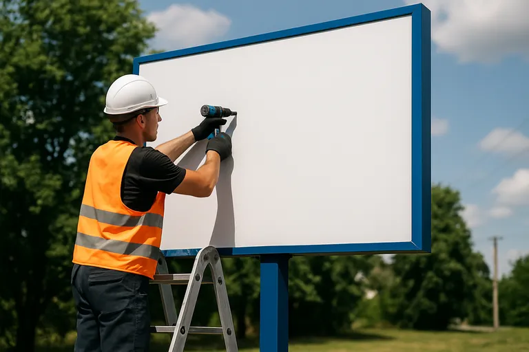 Installatie en onderhoud van buitenreclame