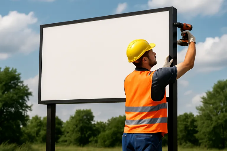 Installatie en onderhoud van buitenreclame